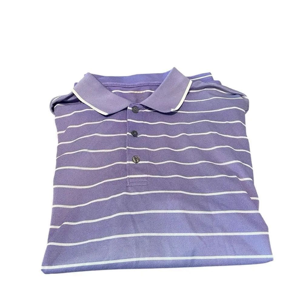 Izod Purple Striped men’s size XL Polo Shirt excellent condition